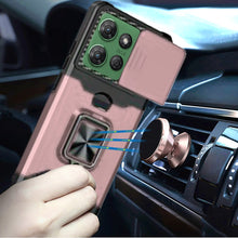 For Moto G Power 2025 Case Multi-Use Magnetic Ring Stand Cover + Tempered Glass