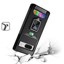 For Google Pixel 8 5G Case Card Holder Magnetic Ring Stand Sliding Lens Cover