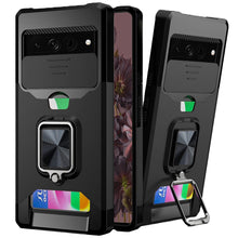 For Google Pixel 7 PRO (Triple Camera) Case Multi-Use Card Magnetic Ring Stand