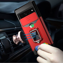 For Google Pixel 7 PRO (Triple Camera) Case Multi-Use Card Magnetic Ring Stand