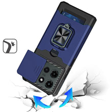 For Moto G Stylus 2025 Case Multi-Use Magnetic Ring Stand Cover + Tempered Glass