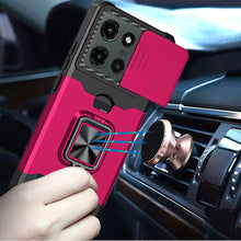 For Moto G Stylus 2025 Case Multi-Use Magnetic Ring Stand Cover + Tempered Glass