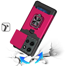 For Moto G Stylus 2025 Case Multi-Use Magnetic Ring Stand Cover + Tempered Glass