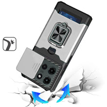 For Moto G Stylus 2025 Case Multi-Use Magnetic Ring Stand Cover + Tempered Glass