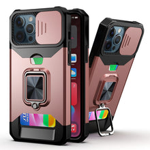 For iPhone 15 Case Multi-Use Magnetic RingStand Lens Cover + 2 Tempered Glass