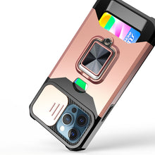 For Apple iPhone 11 Multi-Use Card Magnetic Ring Stand Camera Protection Case