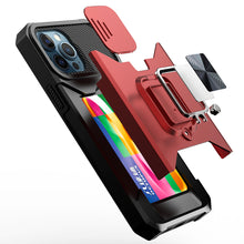 For iPhone 15 Case Multi-Use Magnetic RingStand Lens Cover + 2 Tempered Glass