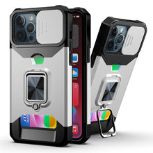 For iPhone 15 Case Multi-Use Magnetic RingStand Lens Cover + 2 Tempered Glass