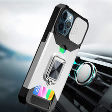 For iPhone 15 Case Multi-Use Magnetic RingStand Lens Cover + 2 Tempered Glass