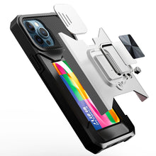 For iPhone 15 Case Multi-Use Magnetic RingStand Lens Cover + 2 Tempered Glass