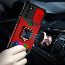 For Samsung Galaxy S24 Case Multi-Functional Card Magnetic Ring Stand Hybrid