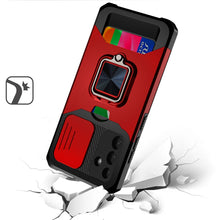 For Samsung S25/S24 Case Multi-Use Card Magnetic Ring Stand + Tempered Glass