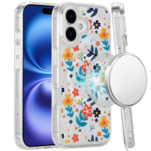 For iPhone 16 Plus 6.7in Case Magnetic Circle Printed UV Design + Tempered Glass