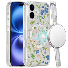 For iPhone 16 Plus 6.7in Case Magnetic Circle Printed UV Design + Tempered Glass