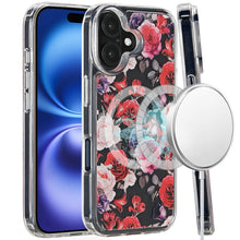 For iPhone 16 Plus 6.7in Case Magnetic Circle Printed UV Design + Tempered Glass
