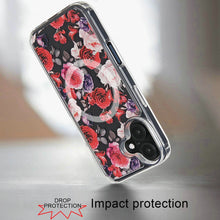 For iPhone 16 Plus 6.7in Case Magnetic Circle Printed UV Design + Tempered Glass