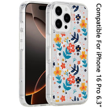 For iPhone 16 Pro 6.3in Case Magnetic Circle Printed UV Design + Tempered Glass