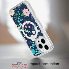 For iPhone 16 Pro 6.3in Case Magnetic Circle Printed UV Design + Tempered Glass