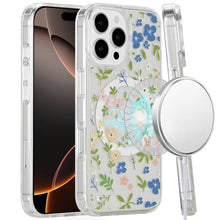 For iPhone 16 Pro 6.3in Case Magnetic Circle Printed UV Design + Tempered Glass