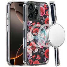 For iPhone 16 Pro 6.3in Case Magnetic Circle Printed UV Design + Tempered Glass