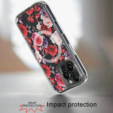 For iPhone 16 Pro 6.3in Case Magnetic Circle Printed UV Design + Tempered Glass