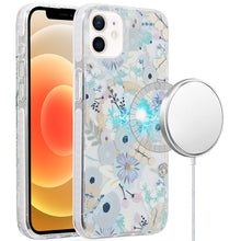 For iPhone 12/12 Pro Case Dual Layer IMD Design Magnetic Circle + Tempered Glass