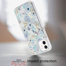 For iPhone 12/12 Pro Case Dual Layer IMD Design Magnetic Circle + Tempered Glass