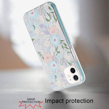For iPhone 12/12 Pro Case Dual Layer IMD Design Magnetic Circle + Tempered Glass