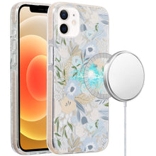 For iPhone 12/12 Pro Case Dual Layer IMD Design Magnetic Circle + Tempered Glass
