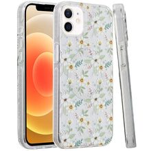 For iPhone 12/12 Pro Case Dual Layer IMD Design Magnetic Circle + Tempered Glass