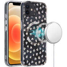 For iPhone 12/12 Pro Case Dual Layer IMD Design Magnetic Circle + Tempered Glass