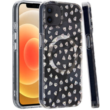 For iPhone 12/12 Pro Case Dual Layer IMD Design Magnetic Circle + Tempered Glass
