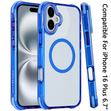 For iPhone 16 Plus 6.7in Case Magnetic Circle Shockproof Corner + Tempered Glass