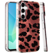 For Samsung A16 5G Case Glossy In Mold Design Print w/ Glitter + Tempered Glass