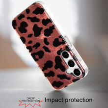 For Samsung A16 5G Case Glossy In Mold Design Print w/ Glitter + Tempered Glass