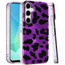 For Samsung A16 5G Case Glossy In Mold Design Print w/ Glitter + Tempered Glass