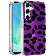 For Samsung A16 5G Case Glossy In Mold Design Print w/ Glitter + Tempered Glass