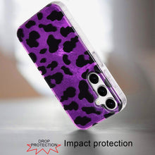 For Samsung A16 5G Case Glossy In Mold Design Print w/ Glitter + Tempered Glass