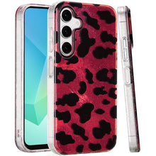 For Samsung A16 5G Case Glossy In Mold Design Print w/ Glitter + Tempered Glass
