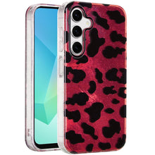 For Samsung A16 5G Case Glossy In Mold Design Print w/ Glitter + Tempered Glass