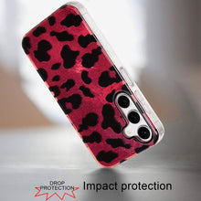 For Samsung A16 5G Case Glossy In Mold Design Print w/ Glitter + Tempered Glass
