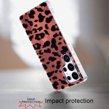 For Samsung S25 Ultra Case Glossy In Mold Design Print Glitter + Tempered Glass