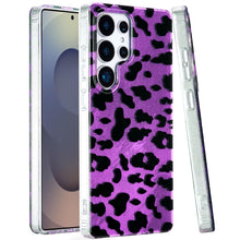 For Samsung S25 Ultra Case Glossy In Mold Design Print Glitter + Tempered Glass