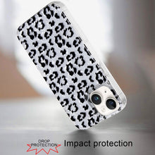 For iPhone 15 Case Glossy In Mold Design Print with Glitter + 2 Tempered Glass