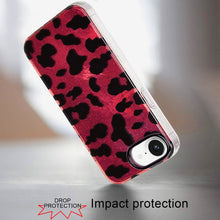 For iPhone 16e Case Glossy In Mold Design Print with Glitter + Tempered Glass