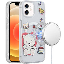 For iPhone 12/12 Pro Case Dual Layer TPU Design Magnetic Circle + Tempered Glass