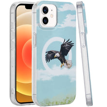 For iPhone 12/12 Pro Case Dual Layer TPU Design Magnetic Circle + Tempered Glass