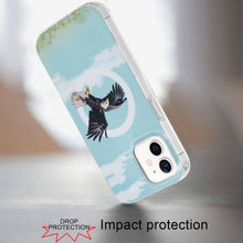 For iPhone 12/12 Pro Case Dual Layer TPU Design Magnetic Circle + Tempered Glass