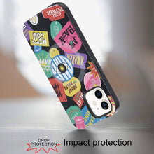 For iPhone 12/12 Pro Case Dual Layer TPU Design Magnetic Circle + Tempered Glass