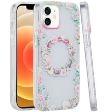For iPhone 12/12 Pro Case Dual Layer TPU Design Magnetic Circle + Tempered Glass